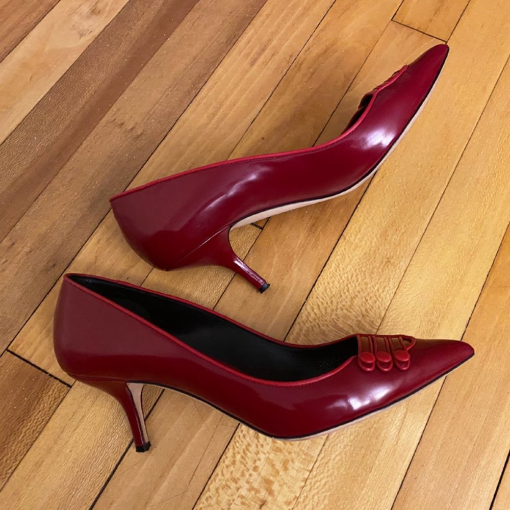 "Dolce & Gabbana" Leather, Heel, Red Shoes Size 40 - Picture 4 of 6